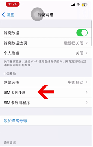 藁城苹果14维修网分享如何给iPhone14的SIM卡设置密码 