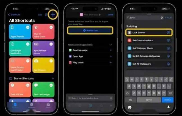 藁城苹果14锁屏维修店分享iPhone14升级iOS16.4后如何创建锁屏快捷方式 